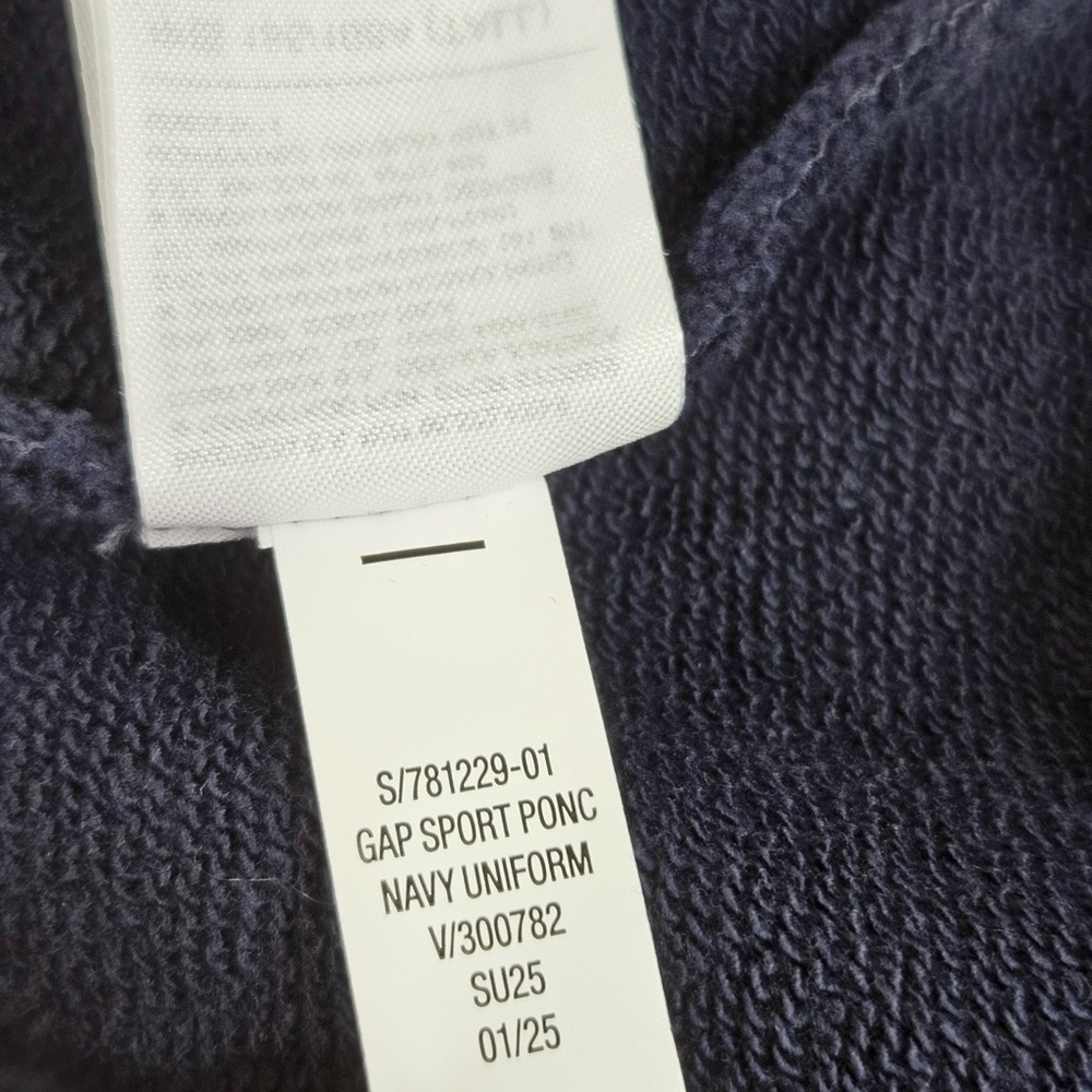 GAP Worldwide Logo Hoodie Acid Wash Navy Sweatshirt Dark Night Mens Size XL Tall - Picture 11 of 11